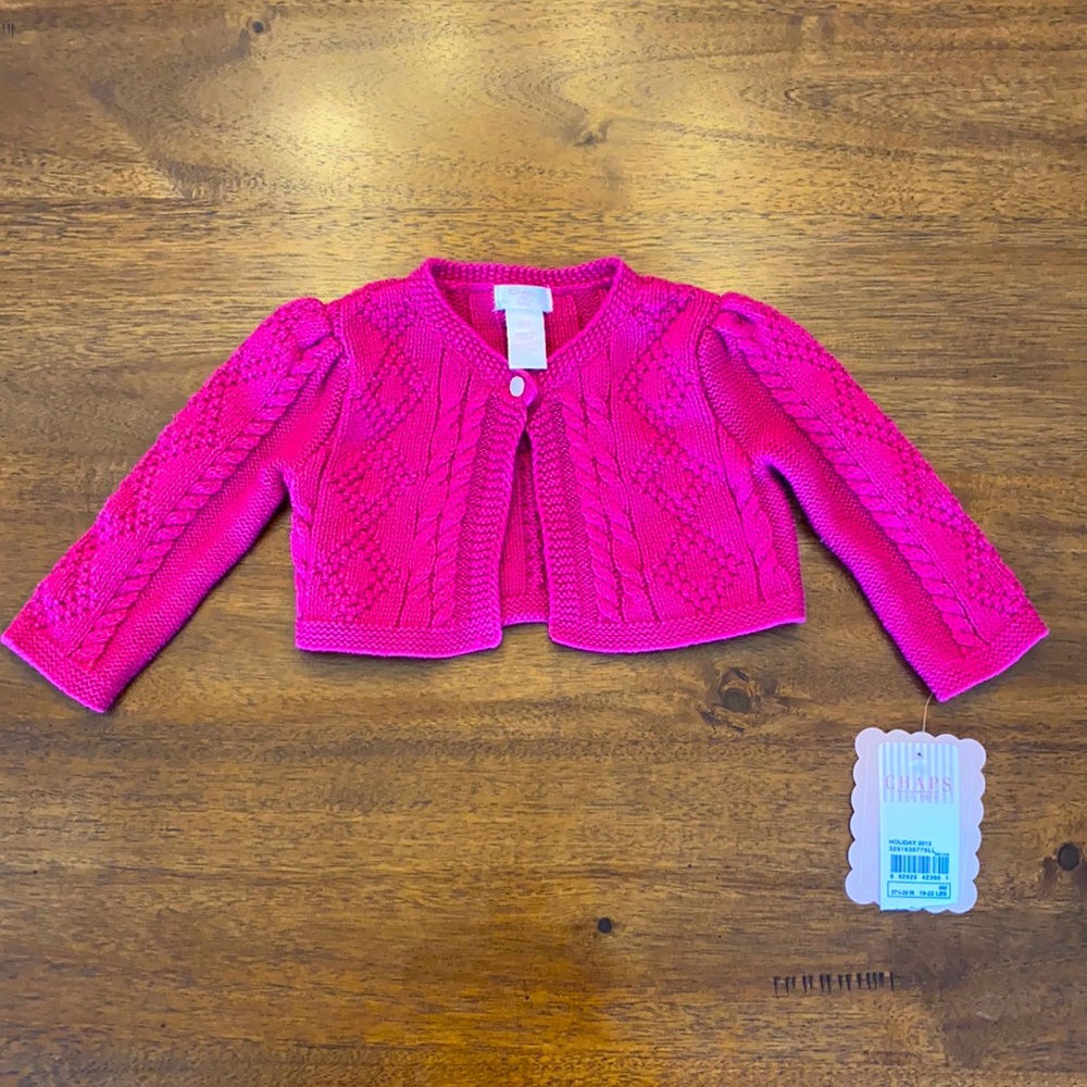 Chaps Infant Girls Knit Shrug Sweater, Size 9M